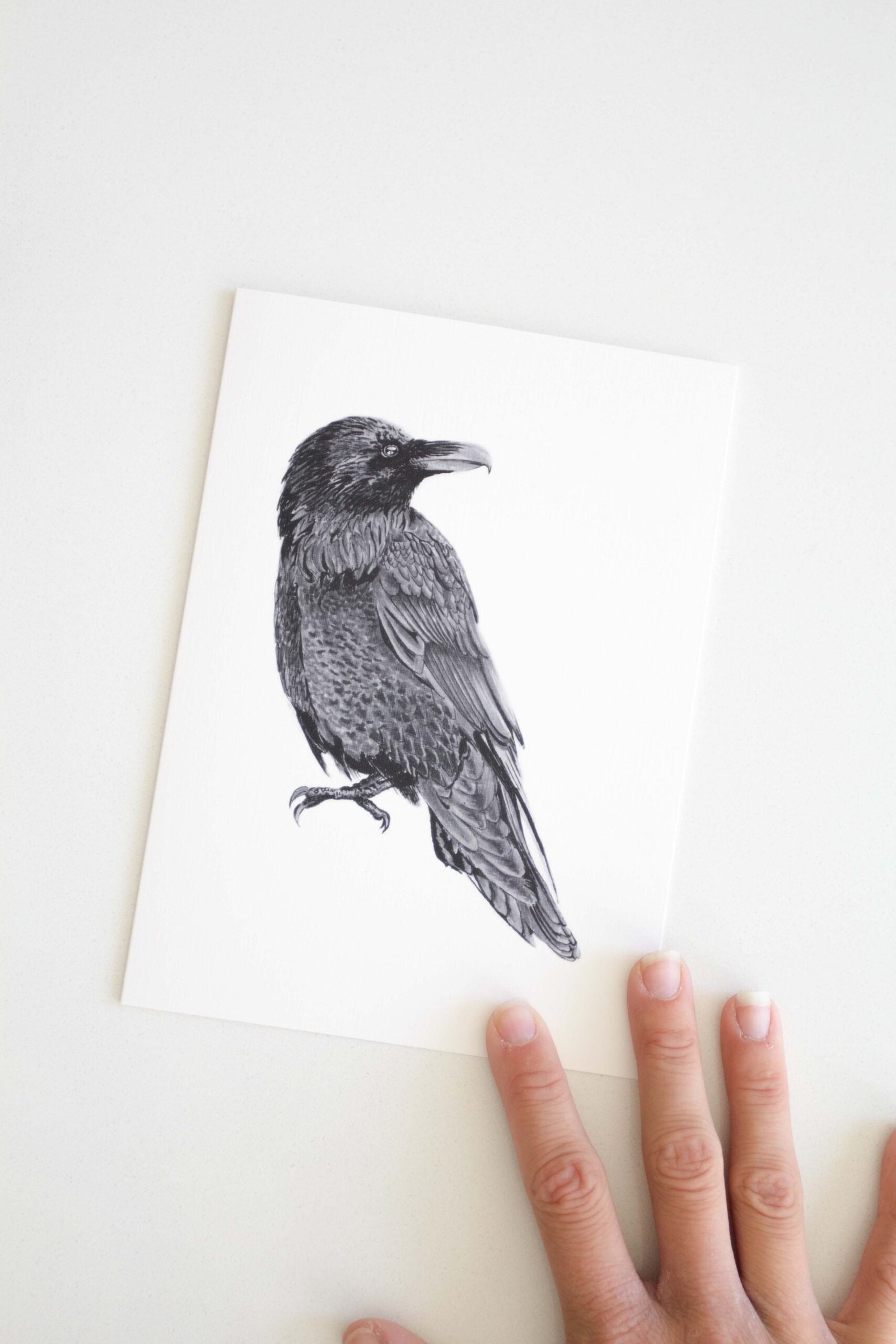 Raven Greeting Card | Canadian Artist | Pen On Paper Co | Art