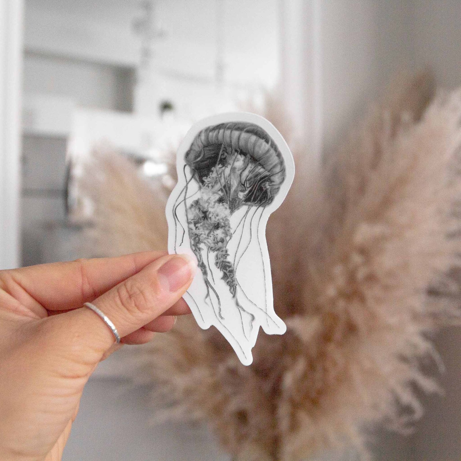 Yoga Jelly Sticker, Jellyfish Sticker, Holographic – Fin Pin Shop