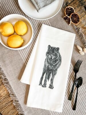 Wolf Tea Towel