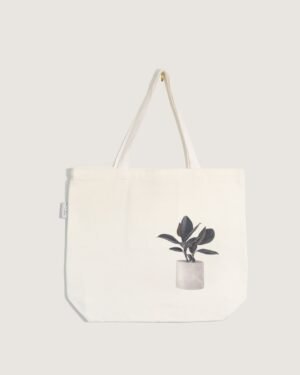 Rubber Plant Tote Bag - With Pocket