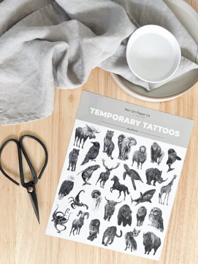 Minis Temporary Tattoos. Perfect for children and sharing with friends. Canadian artist designs. Okanagan company.