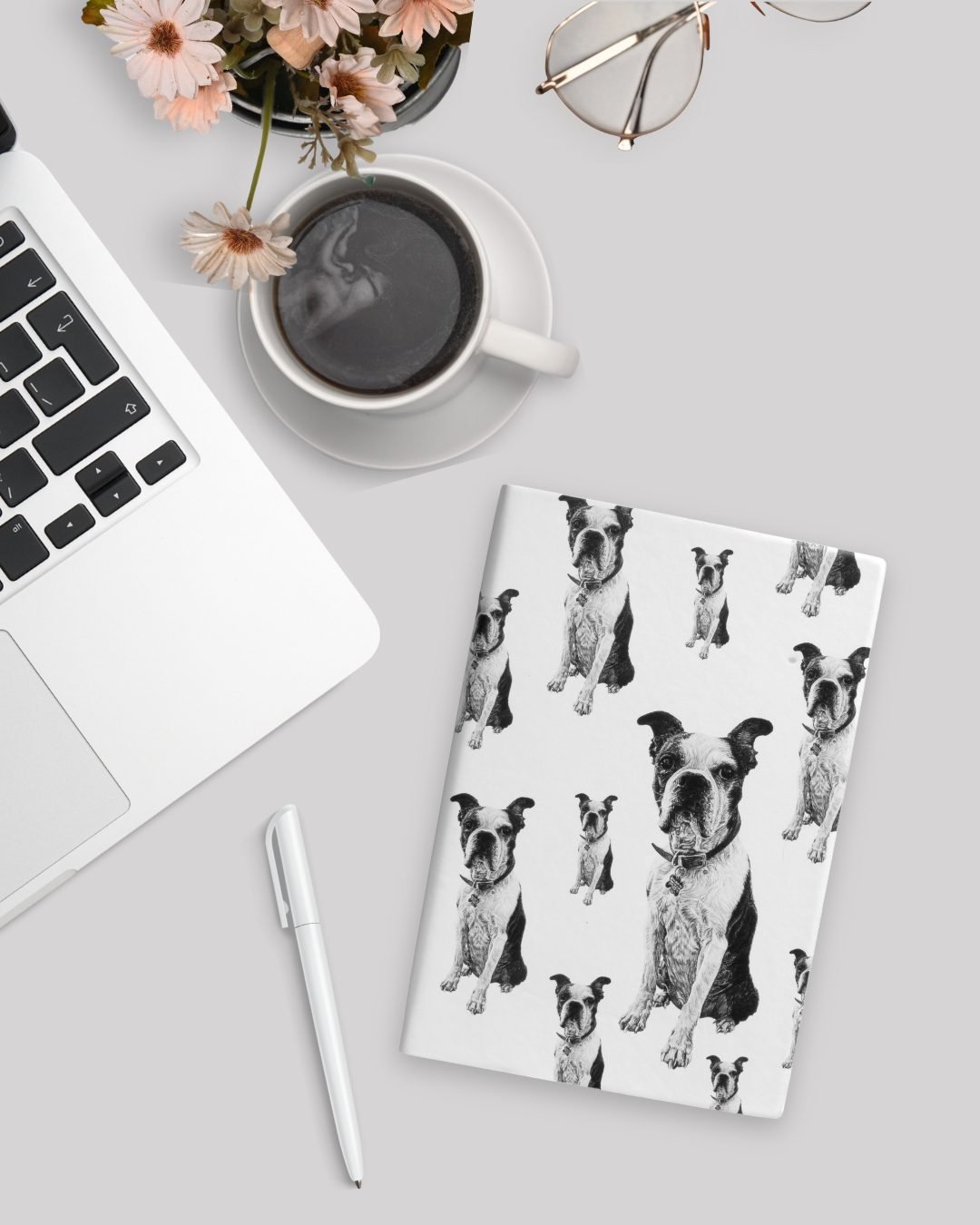 Boston Terrier - Vegan Leather Notebook