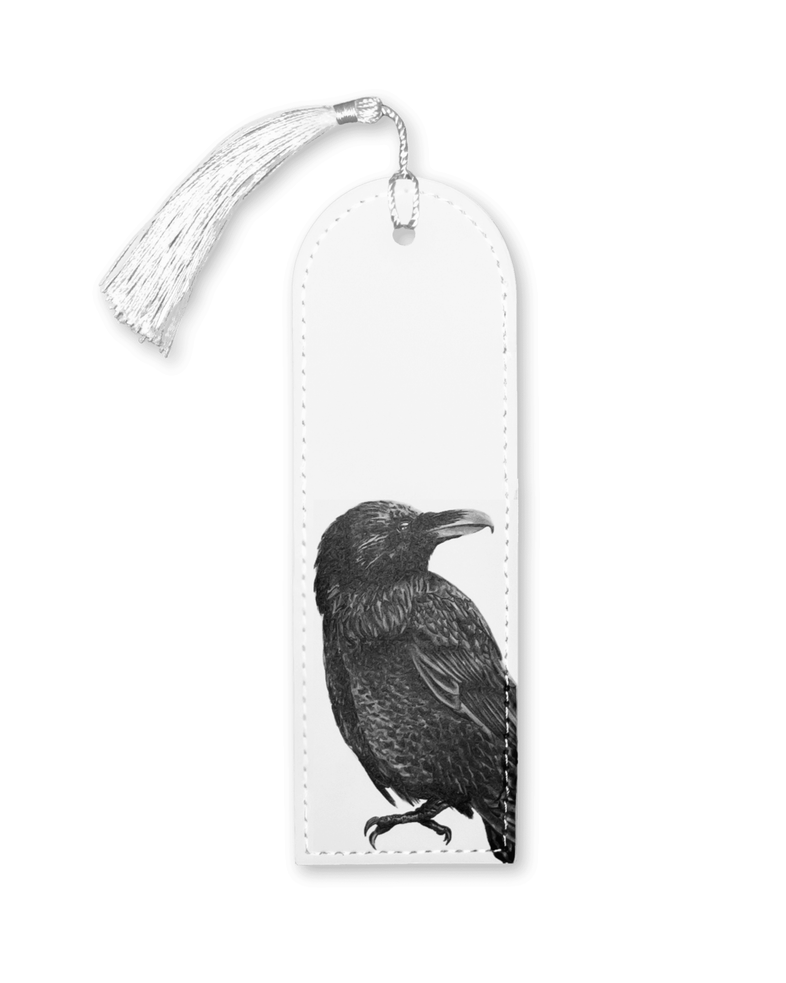 Raven vegan leather bookmark
