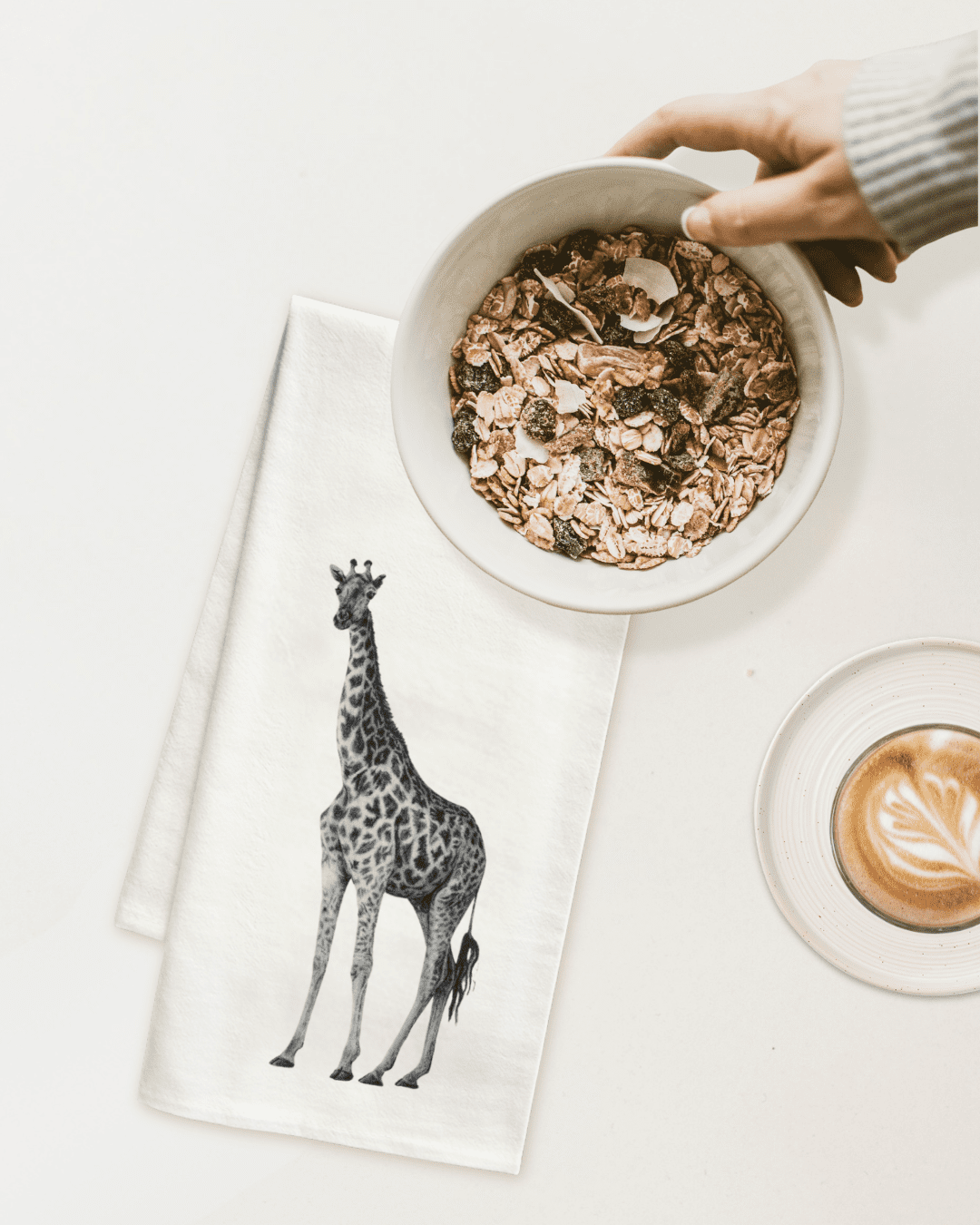 Giraffe - Tea Towel - Granola Giraffe - Tea Towel
