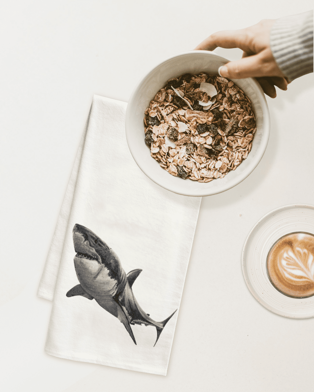 Shark - Tea Towel - Granola Shark - Tea Towel