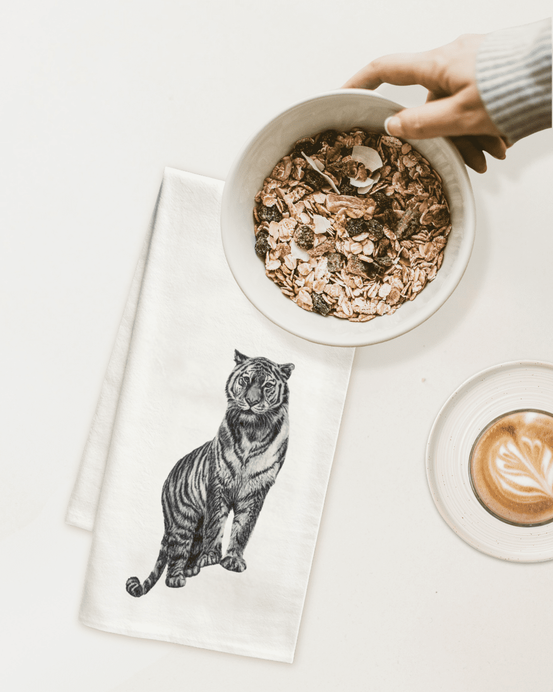 Tiger - Tea Towel - Granola Tiger - Tea Towel