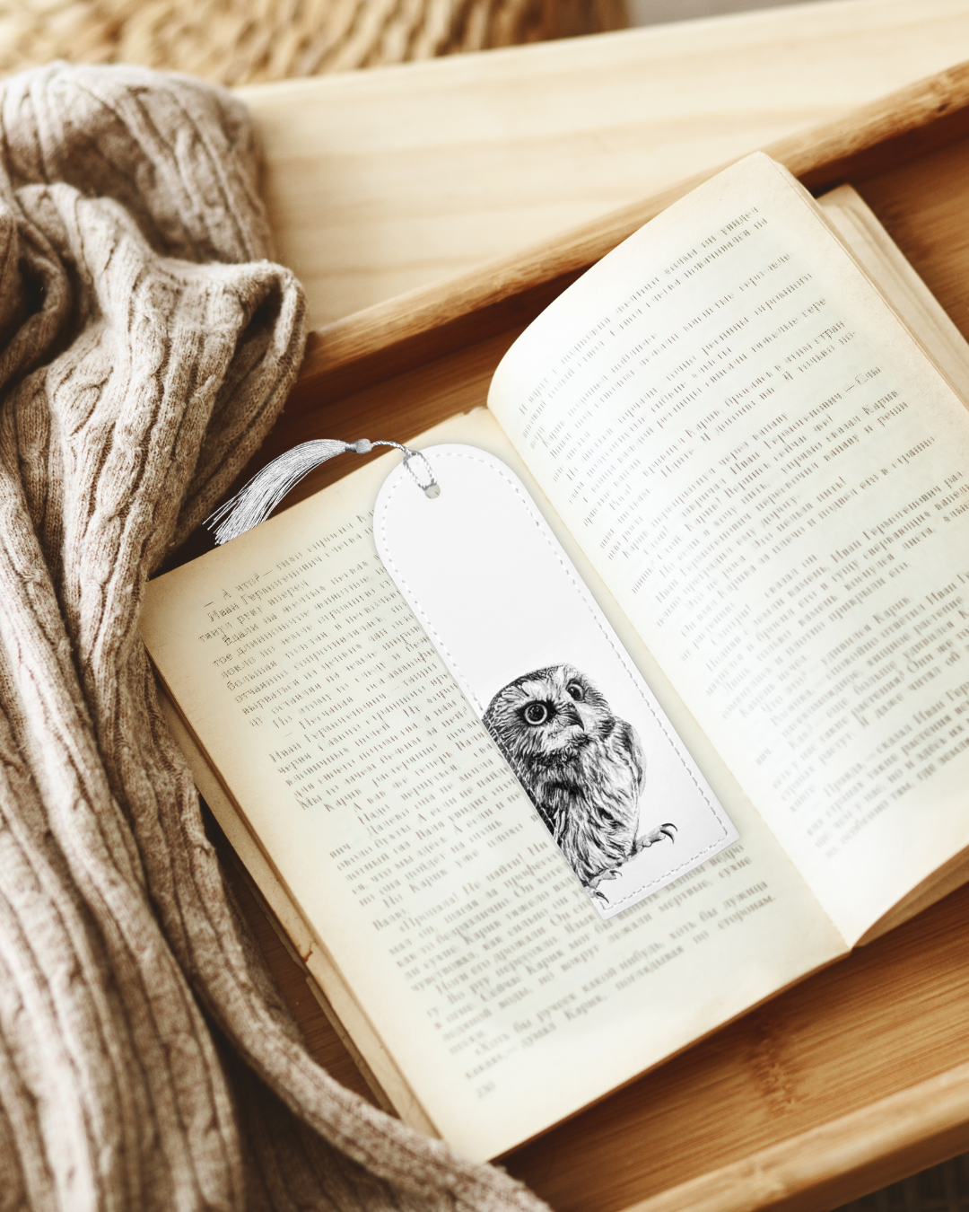 Owl - Vegan Leather Bookmark