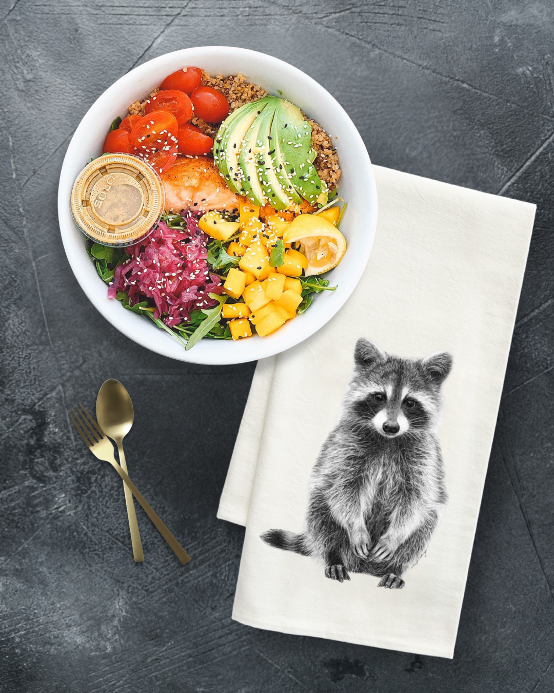 Raccoon - Tea Towel - Image 3