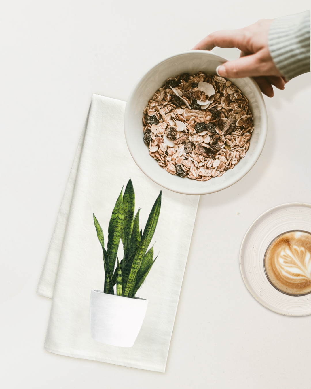 Snake Plant - Tea Towel - Granola Snake Plant - Tea Towel